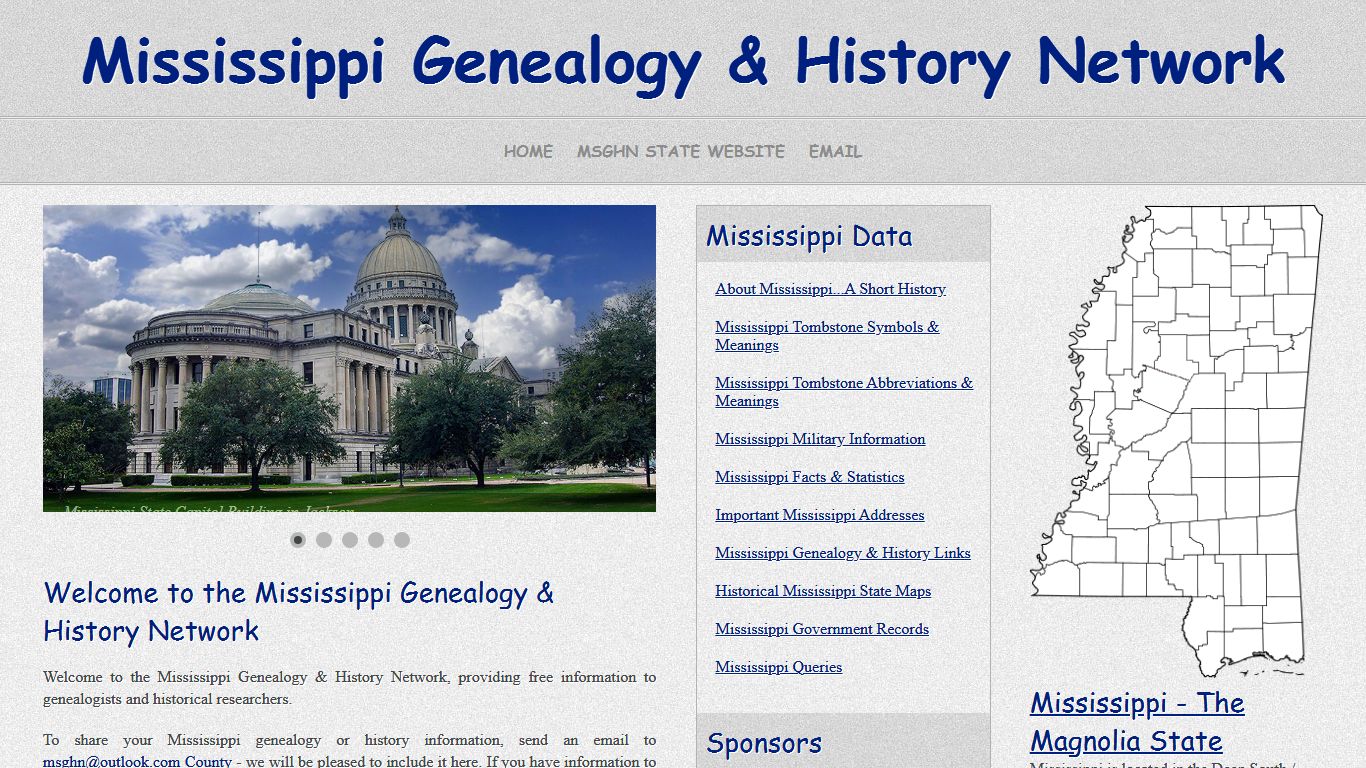 Mississippi Genealogy & History Network - MSGHN